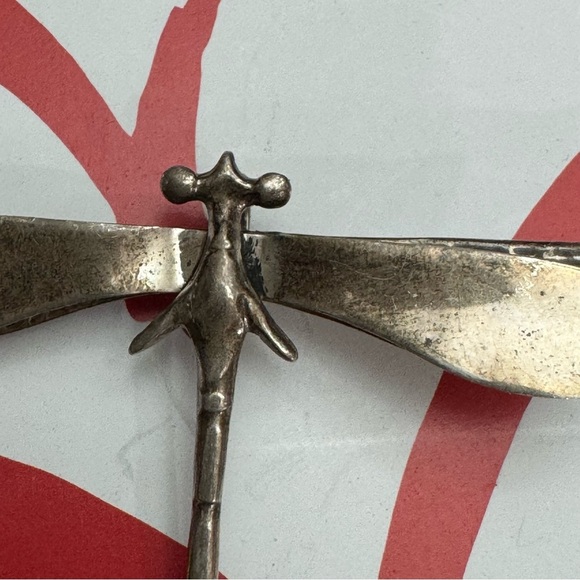 Vintage Mexico Sterling Silver 925 Dragonfly Brooch Pin Figural Fine Jewelry - Picture 4 of 9